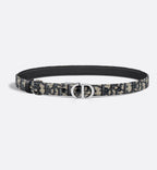 CHRISTIAN DIOR 30 Montaigne Reversible Belt Silver Buckle | Dior double-sided belt (20MM/silver buckle/blue presbyopia)