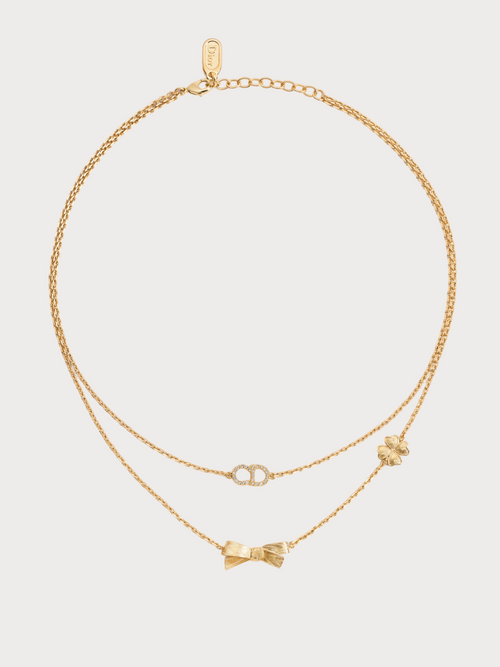 CHRISTIAN DIOR CD Bow Necklace(Gold)