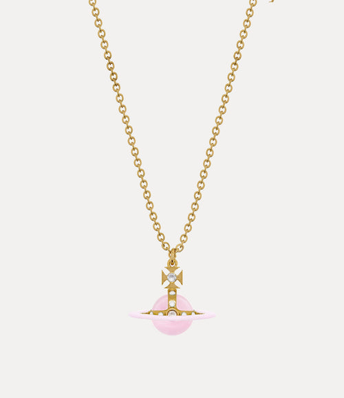 VIVIENNE WESTWOOD Petite Original Orb Pendant Necklace | Queen Mother Necklace (Pink)