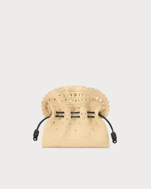 LOEWE Medium Flamenco Raffia Clutch | 羅意威 草編袋 (啡色)