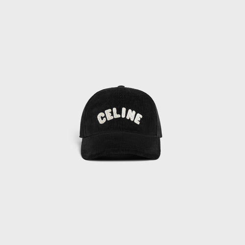 CELINE Baseball Cap | 賽琳 燈芯絨棒球帽 (Black)