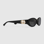 GUCCI Oval Frame Sunglasses(Noir)