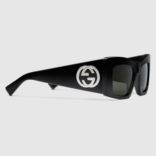 GUCCI Square Frame Sunglasses Acetate(Noir)