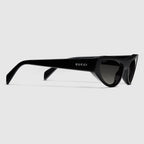 GUCCI Cat-Eye Frame Sunglasses Acetate(Noir)