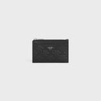 CELINE Men's Zipped Card Holder In Calfskin With Triomphe Embossed | 賽琳 男仕卡套 (黑色)
