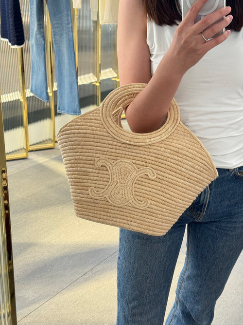 CELINE Braided Panier in Raffia | Celine Braided Panier in Raffia