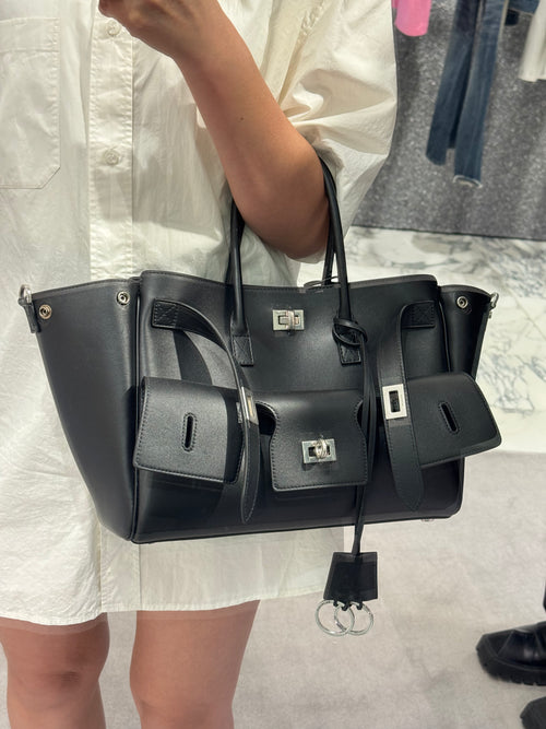 BALENCAIGA Women's Bel Air Carry All Bag Small | 巴黎世家 手提袋 (黑色)