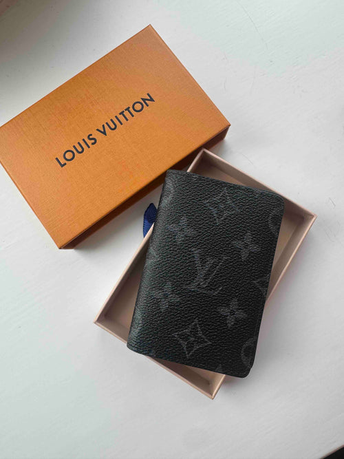 LOUIS VUITTON M61696 Pocket Organiser Canvas(Black)