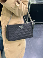 PRADA IBH026 Bandoliera Tessuto Impuntu | 普拉達 手袋 (黑色)