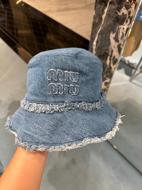 MIU MIU Denim Bucket Hat Navy | 繆繆 漁夫帽 (藍色)