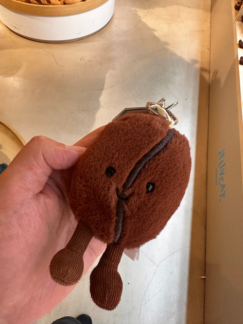 JELLYCAT Amuseables Coffee Bean Bag Charm | Coffee bean bag charm (brown)