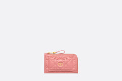 CHRISTIAN DIOR Caro Cosmos Zipped Card Holder | 迪奧 卡套銀包 (Pink)