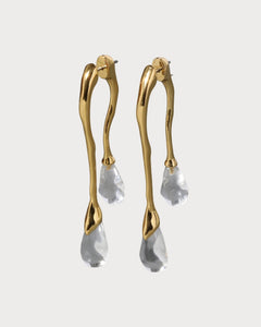 ALEXIS BITTAR Lucite Silver Front Back Double Drop Earring(2 Colors)