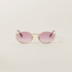 MIU MIU Logo Sunglasses Pink Beg Shaded Lenses(粉米漸層鏡片)