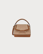 STRATHBERRY Mosaic Nano Raffia | Straw Bag (Brown)