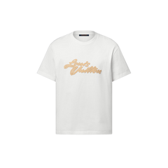 LOUIS VUITTON 1AHW92 Embroidered Signature T-Shirt Cotton(2 Colors)