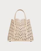 ALAIA Mina 20 Bag In Vienne Wave Calfskin(White) - LONDONKELLY 英國名牌代購