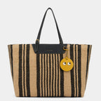 ANYA HINDMARCH Maison Bengal Jute Tote | 安雅·希德瑪芝 Maison Bengal 黃麻托特包(黑色/天然色) - LondonKelly 英國名牌代購