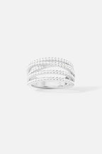 APM MONACO A19876OX Five - Hoop Ring | 五環戒指 (銀色) - LondonKelly 英國名牌代購