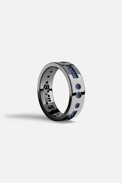 APM MONACO A21436KBR Blue Smile Morse Code Ring | 摩斯密碼戒指 (深灰色) - LondonKelly 英國名牌代購