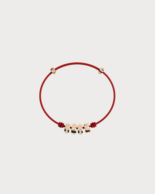 APM MONACO PB5434OXR LOVE Morse Code String Adjustable Bracelet | 摩斯密碼繩可調手鏈 (玫瑰金) - LondonKelly 英國名牌代購