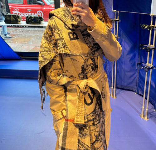 BURBERRY EKD Cashmere Reversible Scarf | 博柏利 雙面頸巾 (米色) - LondonKelly 英國名牌代購