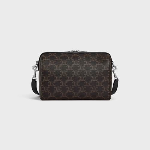 CELINE Men's Mini Boston In Triomphe Canvas | 賽琳 男仕手袋 (黑色) - LondonKelly 英國名牌代購