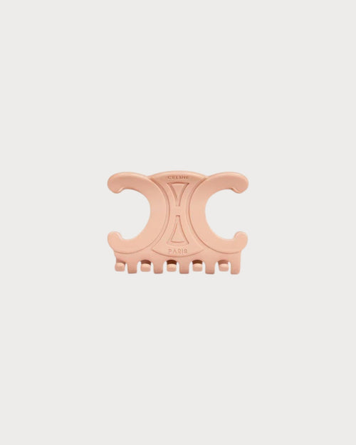 CELINE Triomphe Large Hair Claw in Acetate | 賽琳 大型髮夾 (裸色) - LONDONKELLY 英國名牌代購