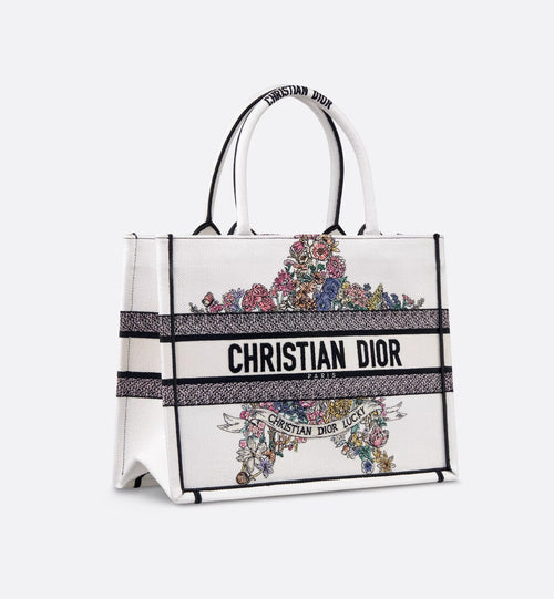 CHRISTIAN DIOR Dior Lucky Medium Dior Book Tote | 迪奧 手提袋 (中碼/白色) - LondonKelly 英國名牌代購