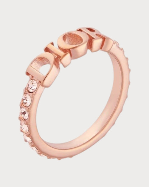 CHRISTIAN DIOR Dio(r)evolution Ring Gold - Finish Metal and White Crystals | 迪奧 戒指 (多色) - LONDONKELLY 英國名牌代購