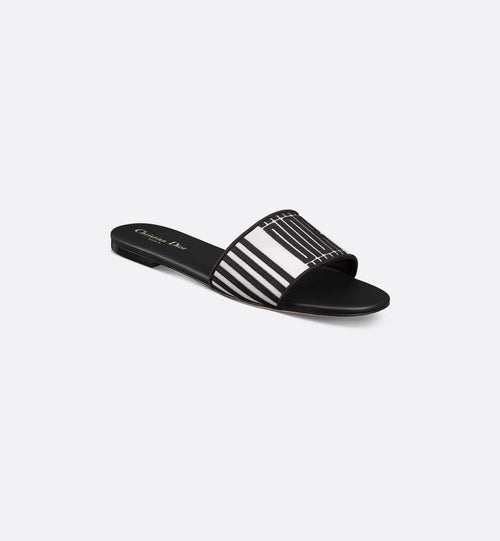 CHRISTIAN DIOR Women's Dway Slide | 迪奧 涼鞋 (黑白色) - LondonKelly 英國名牌代購