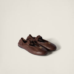 MIU MIU Ruches Nappa Leather Ballerinas(2 Colors)