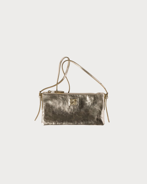 MIU MIU Laminated Nappa Pouch(Mini/Gold)