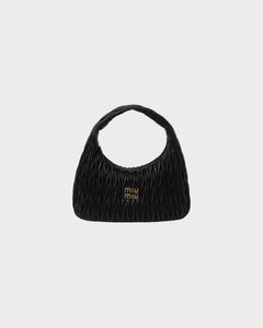 MIU MIU Wander Matelasse Nappa Leather Hobo Bag XL Size | 繆繆 手袋 (Black)