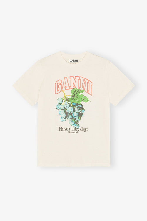 GANNI Off - White Grapes Print T-shirt | 短袖提子上衣 (白色) - LondonKelly 英國名牌代購