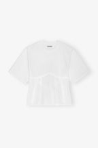 GANNI White Cotton Tie Back T-shirt | 短袖上衣 (白色) - LondonKelly 英國名牌代購