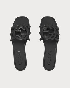 GUCCI Women's Interlocking G Slide Sandal | 古馳 橡膠拖鞋 (多色) - LondonKelly 英國名牌代購
