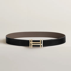 HERMES Men's H Au Carre Belt Buckle & Reversible Leather Strap | Hermes Men's Reversible Belt (32MM/Multicolor)
