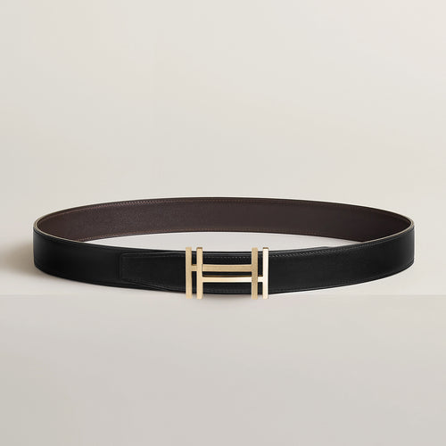 HERMES Men's H Au Carre Belt Buckle & Reversible Leather Strap | Hermes Men's Reversible Belt (32MM/Multicolor)