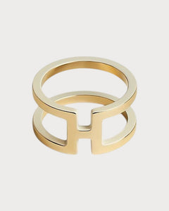 HERMES H en Rond Scarf 90 Ring | 愛馬仕 絲巾扣 (Gold)