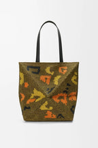 LOEWE Large Puzzle Fold Tote in Raffia and Calfskin | 羅意威 草編袋 (深綠色) - LondonKelly 英國名牌代購