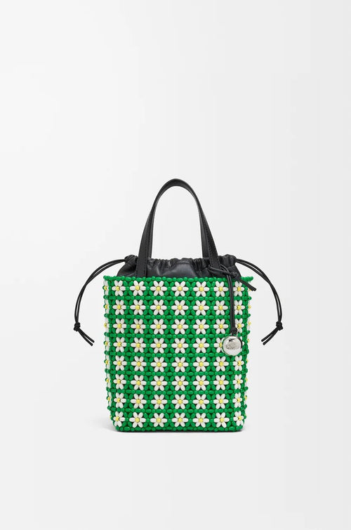 LOEWE Mini Tote in Beads and Lambskin | 羅意威 珠飾手提袋 (綠色) - LondonKelly 英國名牌代購