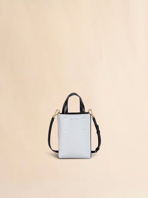 MARNI Museo Nano Bag in White and Black Leather | 瑪尼 迷你袋 (黑白色) - LondonKelly 英國名牌代購