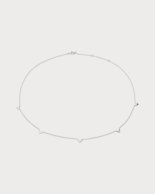 MONICA VINADER Heart Station Sterling - Silver Adjustable Chain Necklace | 頸鏈 (銀色) - LondonKelly 英國名牌代購