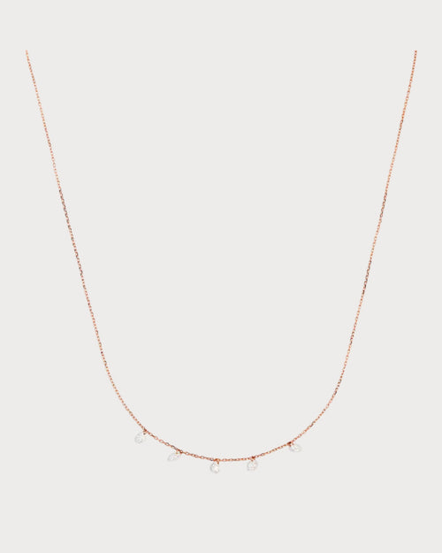 PERSEE Rose Gold and Diamond Danae Necklace | 玫瑰金鑽石達娜伊項鍊 (玫瑰金) - LondonKelly 英國名牌代購