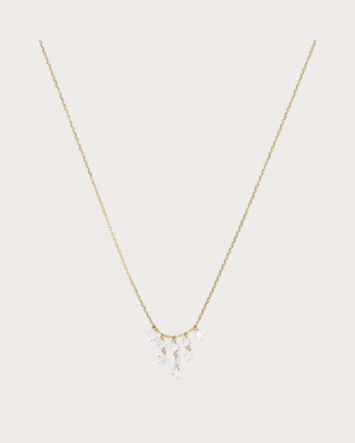 PERSEE Yellow Gold and Diamond Celeste Triangle Necklace | 黃金鑽石三角頸鏈 (黃金) - LondonKelly 英國名牌代購