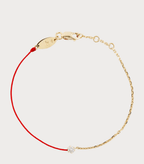 REDLINE Absolu Yellow Gold and Diamond Thread Bracelet(Red) - LONDONKELLY 英國名牌代購