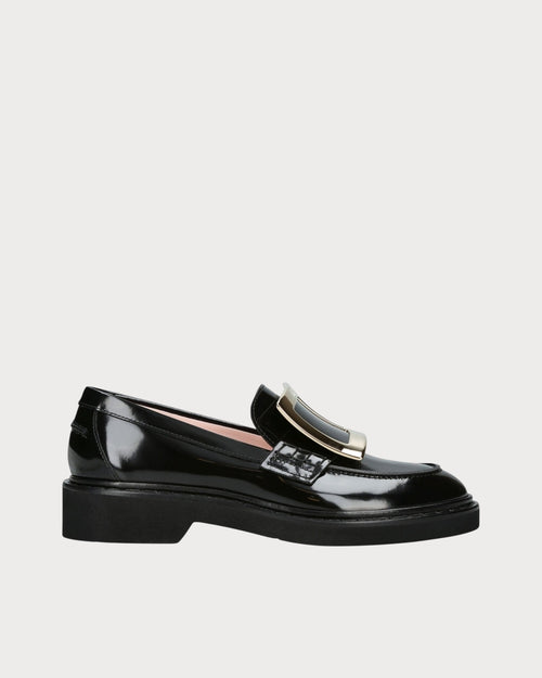 ROGER VIVIER Viv' Rangers Metal Buckle Loafers | RV 樂福鞋 (黑色) - LondonKelly 英國名牌代購