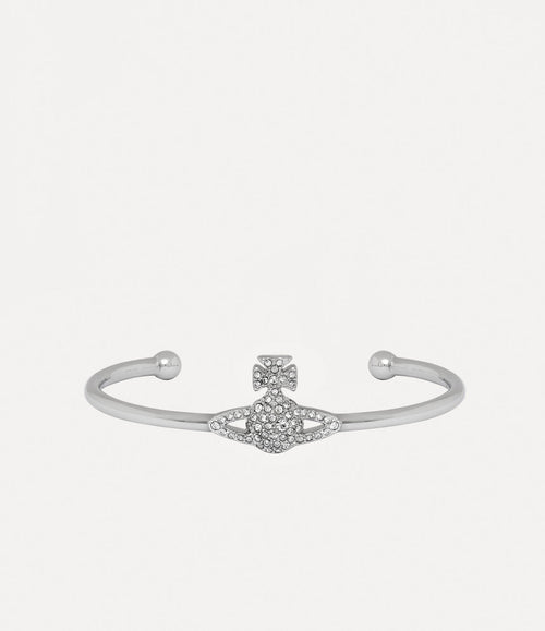 VIVIENNE WESTWOOD Grace Bas Relief Open Bangle | 西太后 手鐲 (銀色) - LondonKelly 英國名牌代購