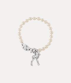 VIVIENNE WESTWOOD Monette Pearl Platinum Bracelet | 西太后 珍珠手鏈 (銀色) - LondonKelly 英國名牌代購
